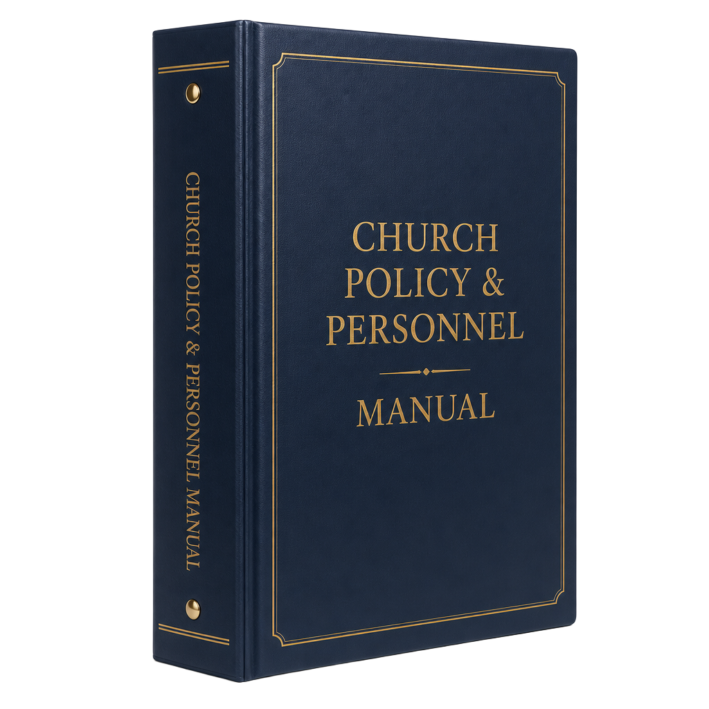 Church Policy Manual book mockup